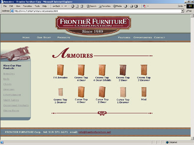 A solid pine furniture manufacturer