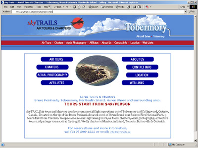 Arial sight-seeing tours and airplane sales brokerage